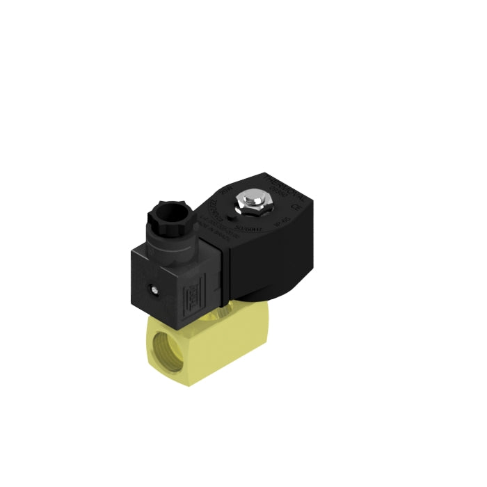 Válvula Solenoide 1/2"npt, tensão 220/240vca, 50/60hz, 2/2 vias, nf, linha industrial, baixa pressão