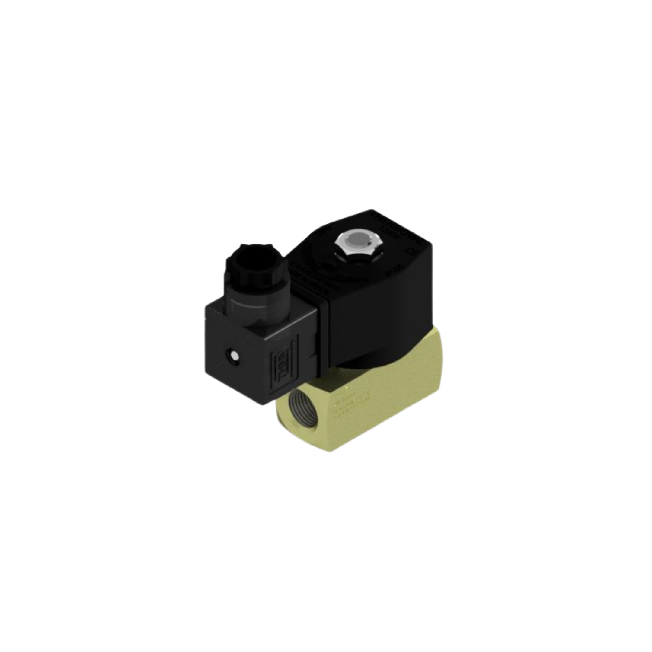 Válvula Solenoide 3/8"npt, tensão 220/240vca, 50/60hz, 2/2 vias, nf, linha industrial, alta pressão 800psi