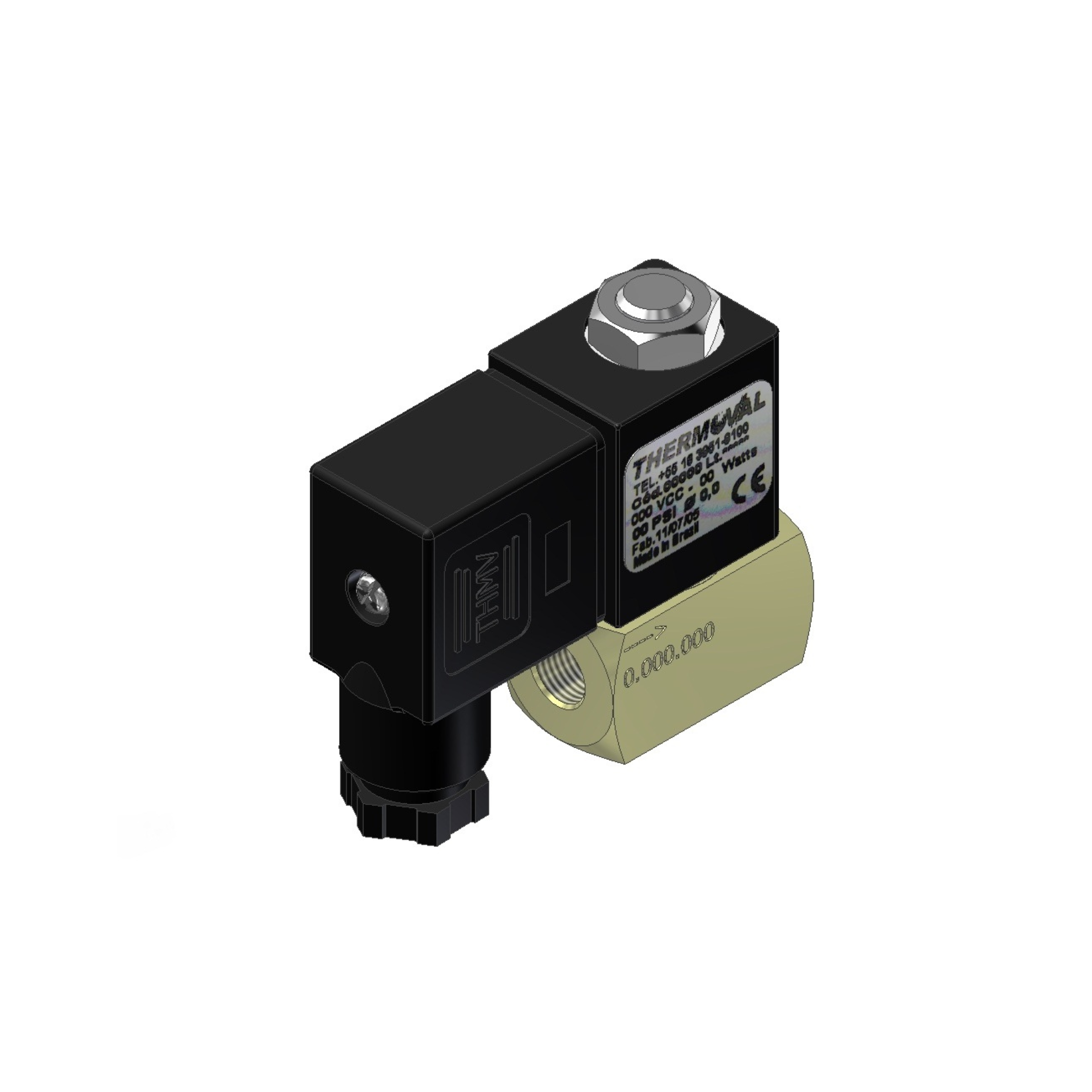 Válvula Solenoide 1/8" npt tensão 220/240v 50/60hz 2/2 vias, nf, para maquinas de café, compativel para equipamentos trevispress