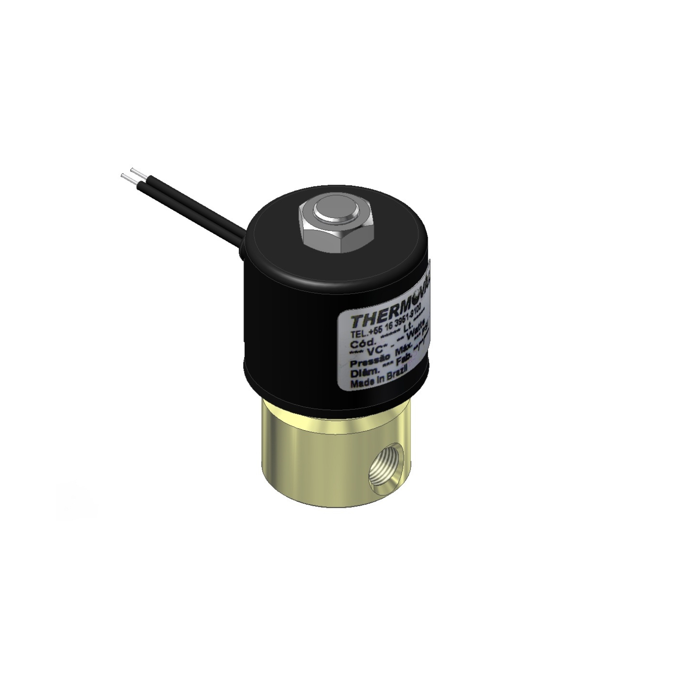 Válvula Solenoide 1/8? npt tensão 24vcc 2/2 vias, nf, para linha de maquina solda, compativel para equipamentos rensoldas