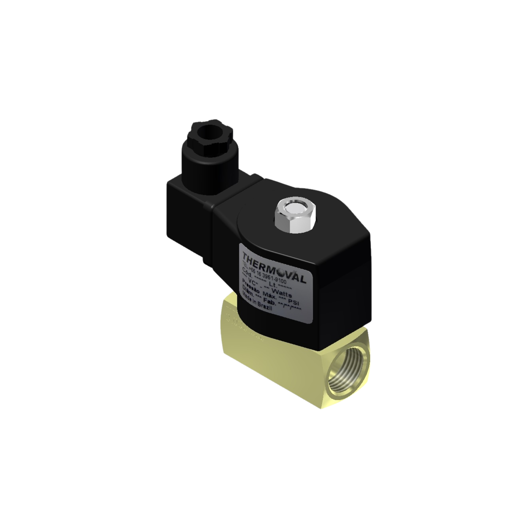 Válvula Solenoide 1/2" bsp tensão 110/127v 50/60hz 2/2 vias, nf, para linha de fornos de pizza e panificação, compativel com equipamentos gpaniz e consermaq
