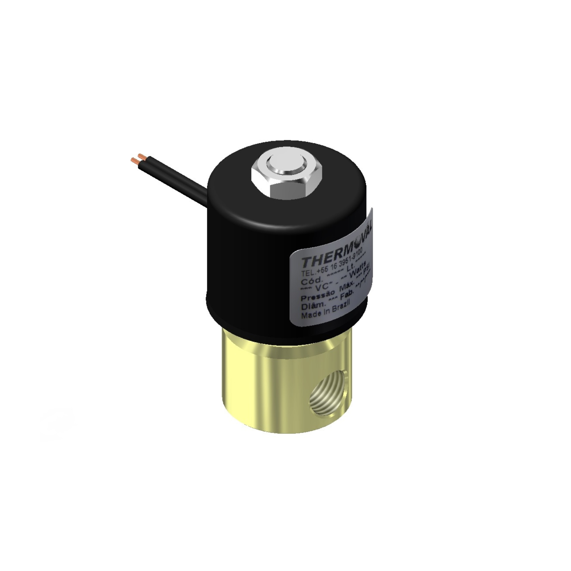 Válvula Solenoide 1/4"npt, tensão 220/240vca, 50/60hz, 2/2 vias, na, linha industrial