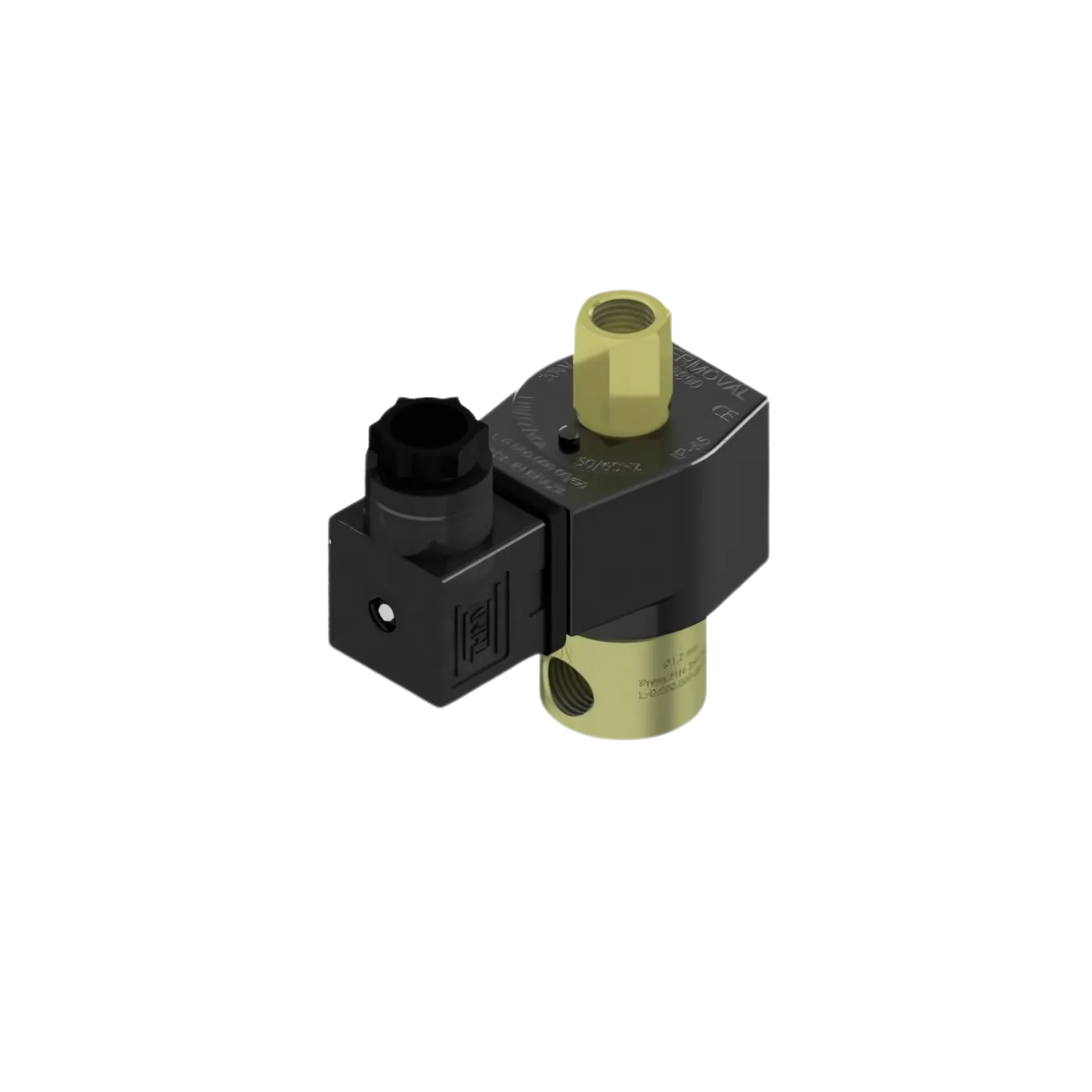 Válvula Solenoide 1/4" npt tensão 24vcc 3/2 vias, nf, para linha de gabine de pintura, compativel para equipamentos da cetec