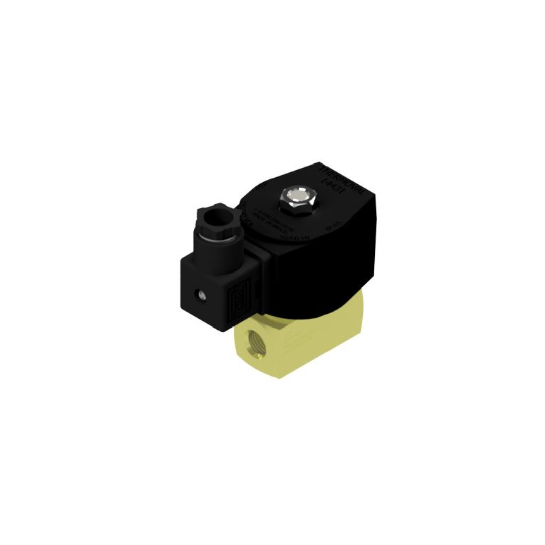 Válvula Solenoide 1/4? npt tensão 220/240v 50/60hz 2/2 vias, nf, linha industrial e automação, compativel para equipamentos teclago