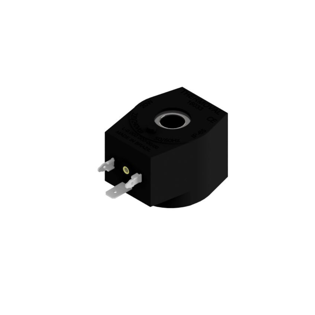 Bobina Solenoide 220V 50Hz Ø20mm IP65