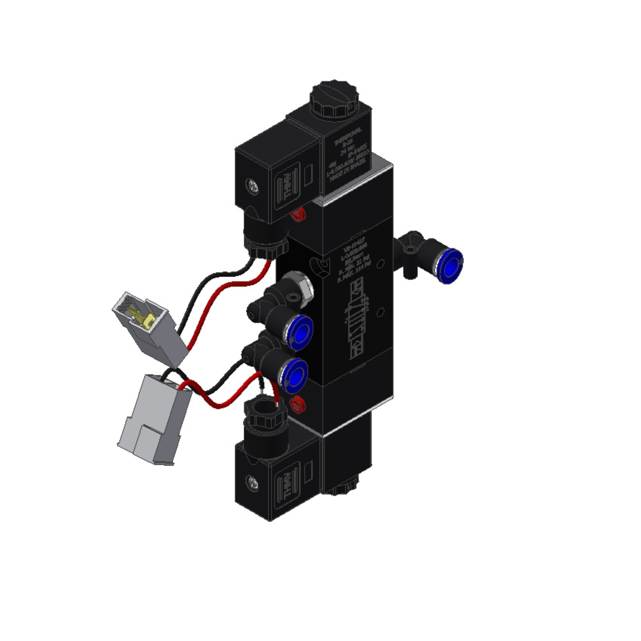 Pneumática 5/2 vias duplo solenoide 24v