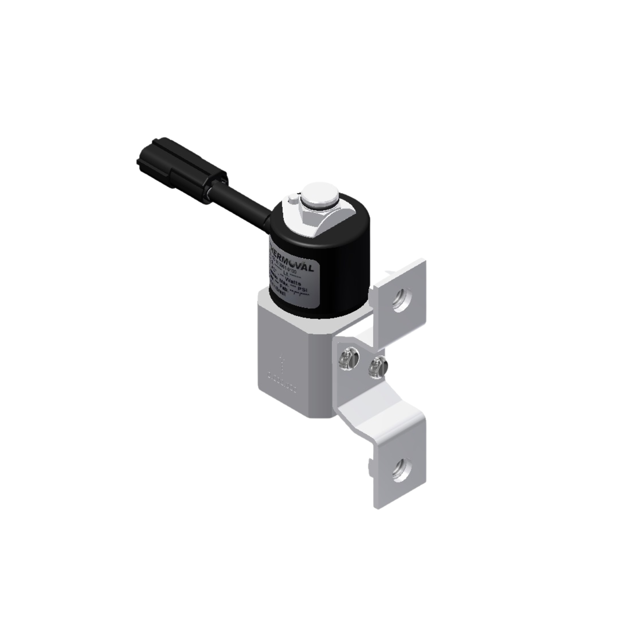 Solenoide 3 vias 24v 1/4 npt freio motor cabo +1cm