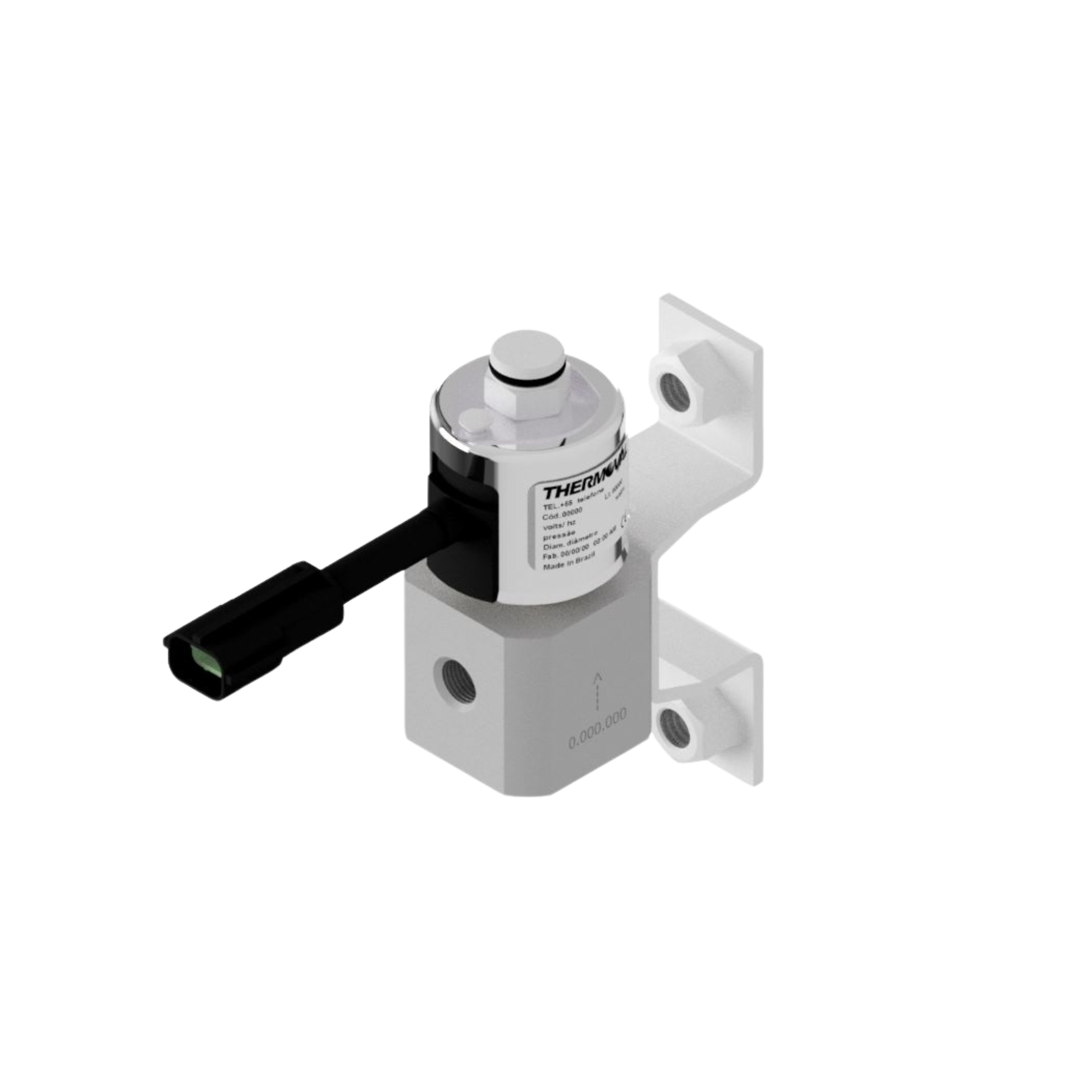 Solenoide 3 Vias Tomada de Força 3° eixo - Cabo +1cm