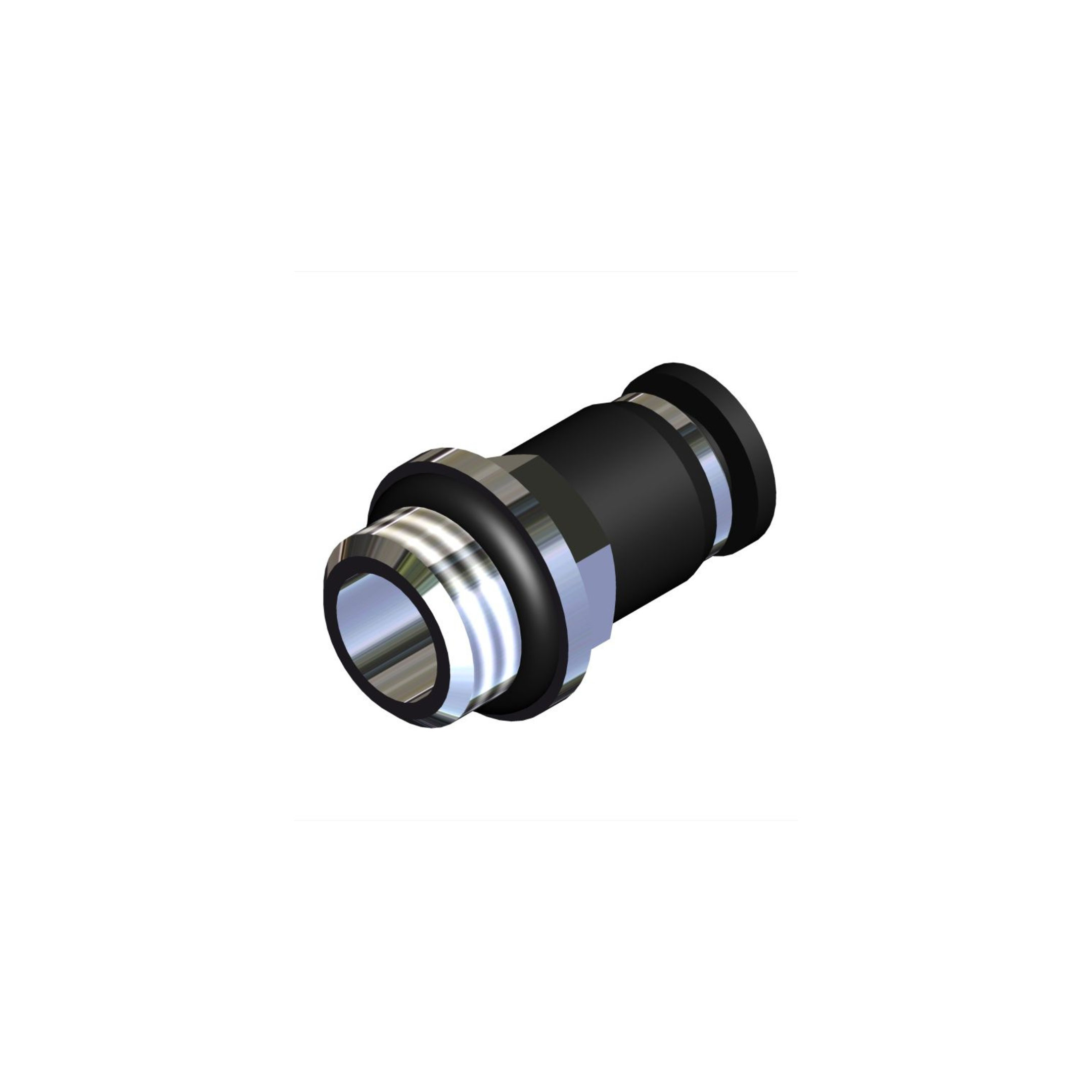 Conector Pneumatico 1/4" bsp com o-ring, engate rapido, tubo 6mm latão niquelado