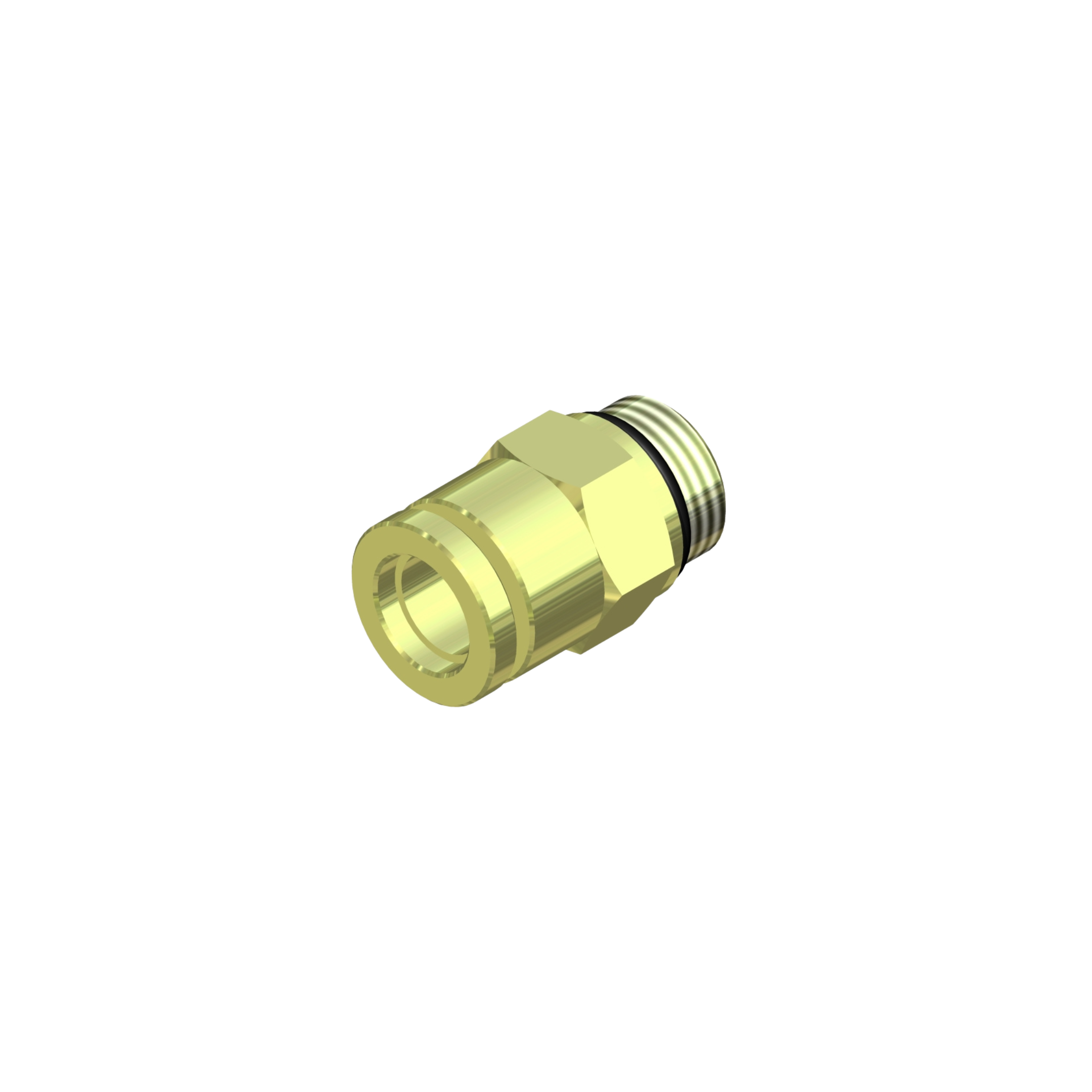 Conector Pneumatico 1/8" bsp com o-ring, engate rapido, tubo 6mm latão