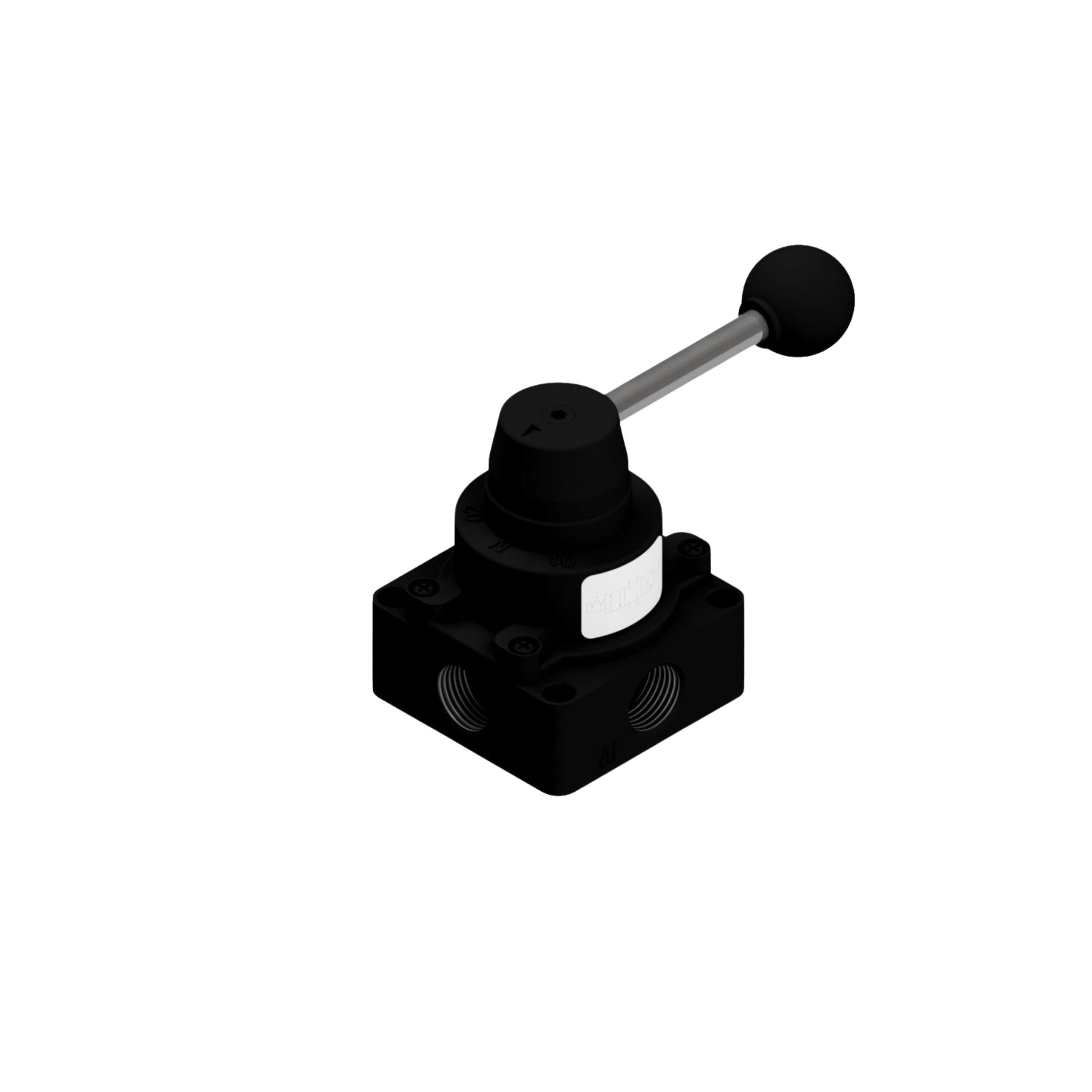 Valvula Pneumatica Alavanca Rotativa, 1/2"bsp, 4/3 vias, nf, linha pneumatica