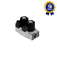 Bloco Manifold Duplo com Regulagem 1" BSP 220/240 Vca 2/2 Vias NF Thermoval