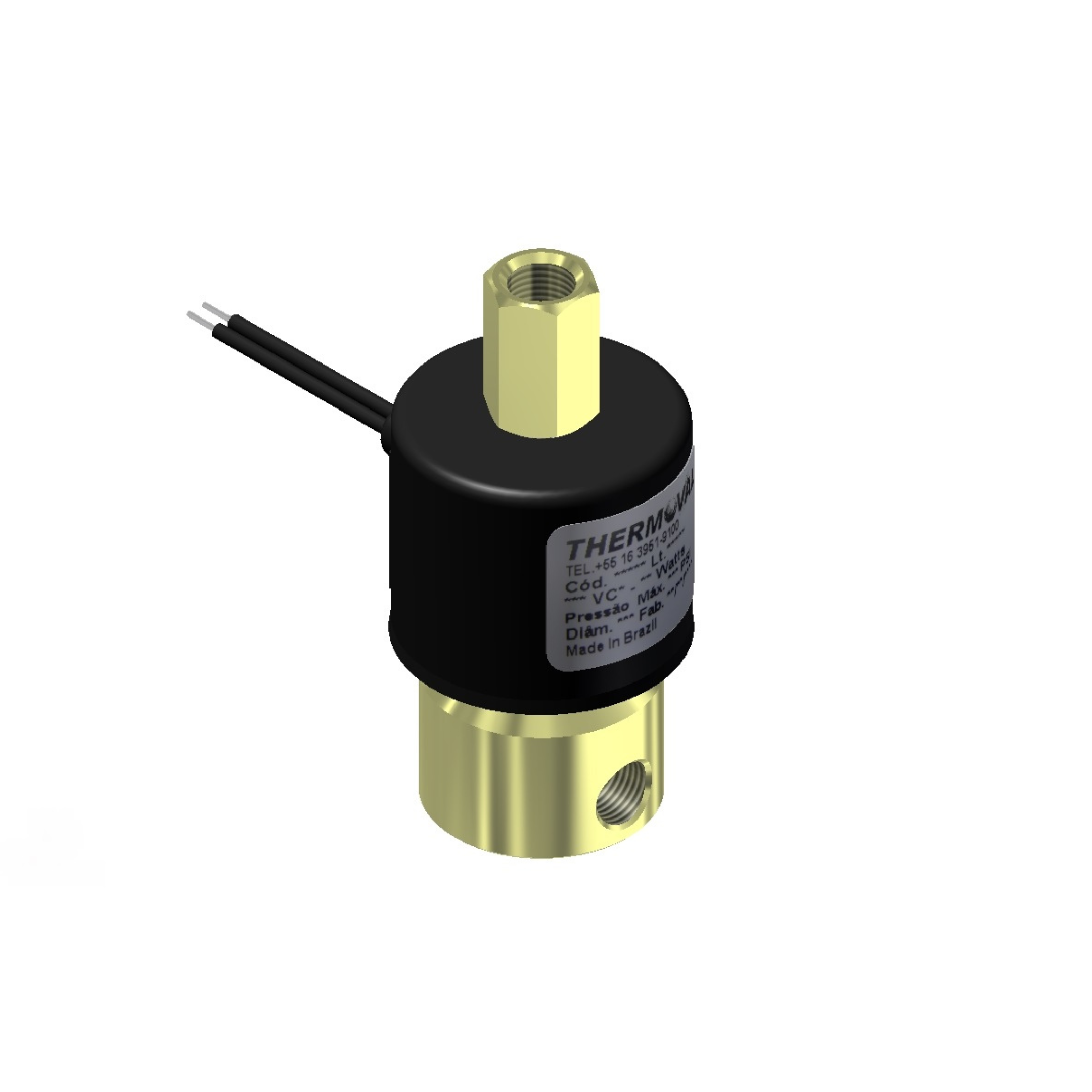 Válvula solenoide 3vias nf rosca 1/8 npt tensão 220/240v para linha de seladoras a vacuo