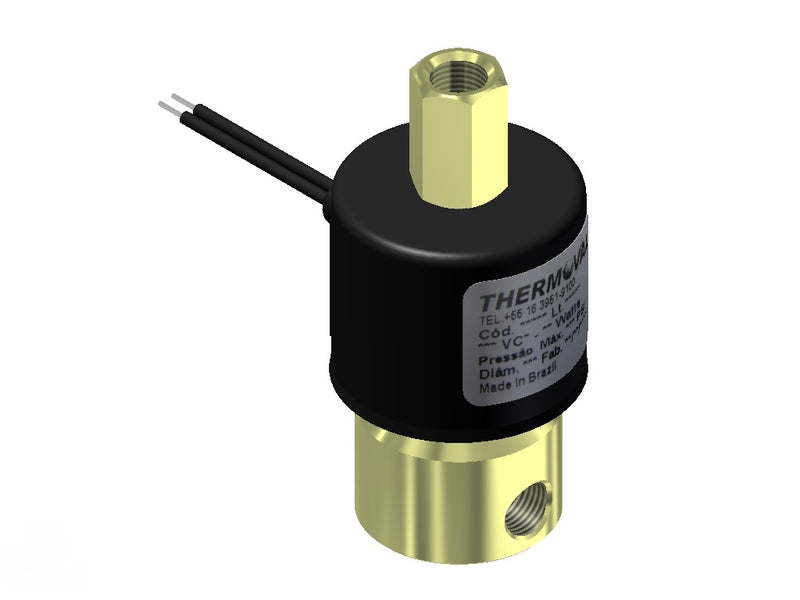 Válvula Solenoide 3Vias NF Rosca 1/8 NPT Tensão 220/240v para Linha de seladoras a Vacuo