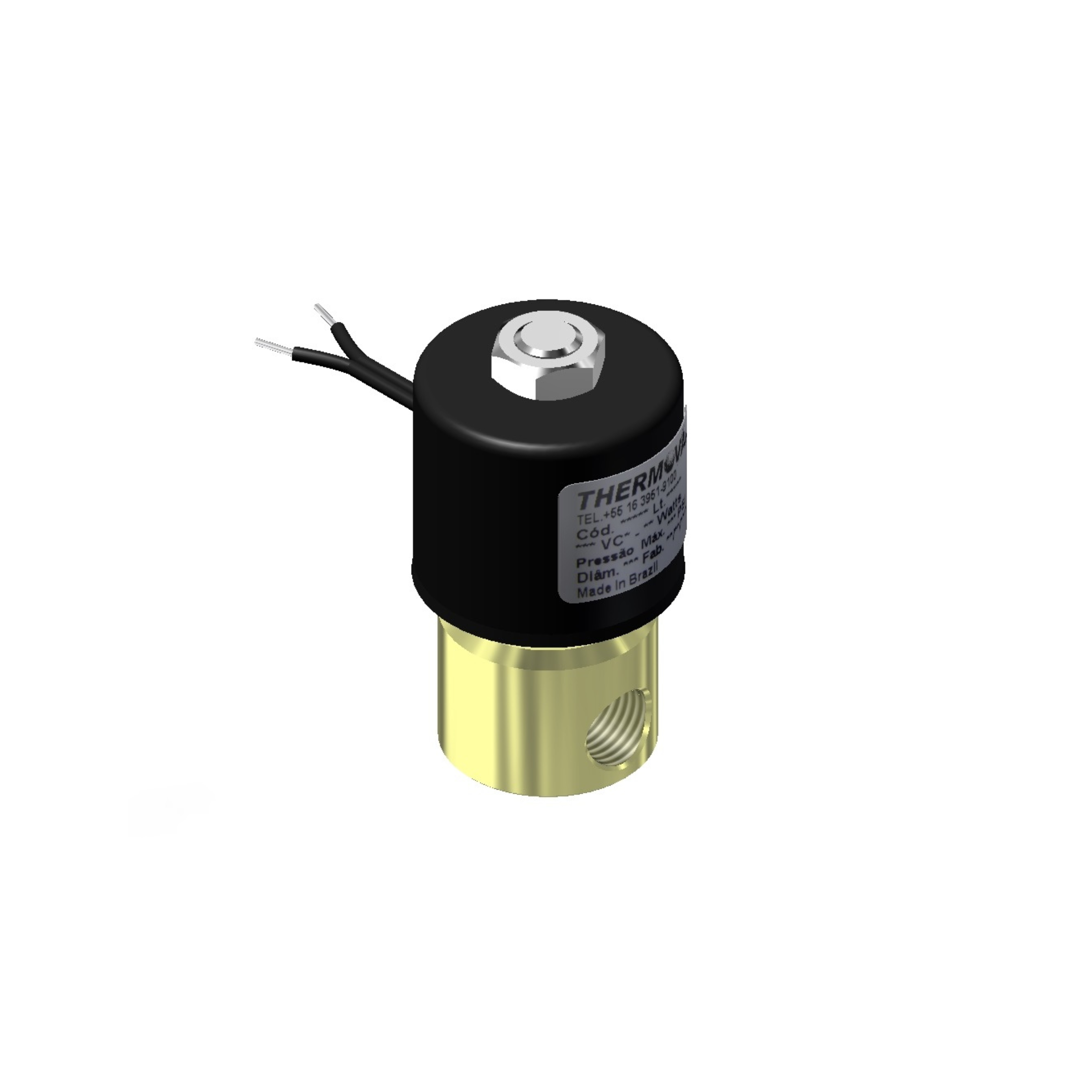 Válvula Solenoide 1/4"npt, tensão 220/240vca, 50/60hz, 2/2vias, nf, linha industrial