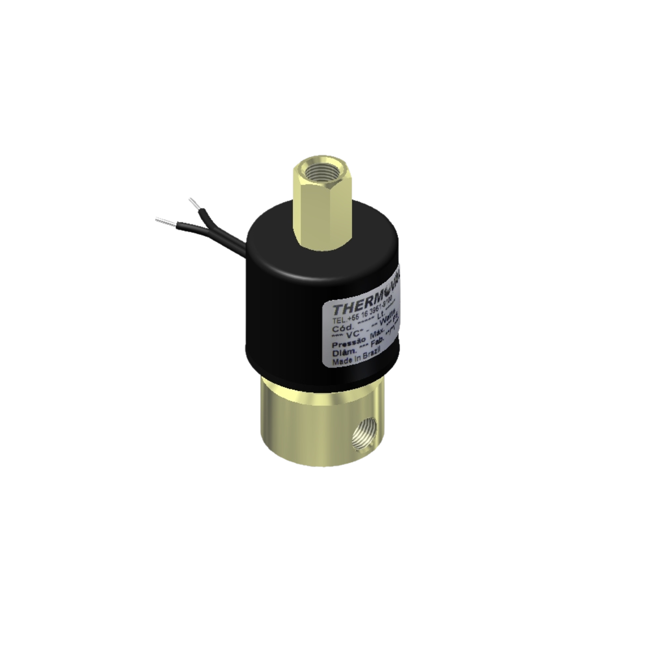 Válvula Solenoide 1/8"npt, tensão 110/127vca, 50/60hz, 3/2 vias, nf, linha industrial, compativel com equipamentos chiaperini