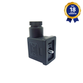 Kit 50 Conectores DIN 43650B Preto Thermoval para Bobina Solenoide