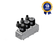 Bloco Manifold 1" BSP Regulagem 220/240 Vca 2/2 Vias NF Thermoval