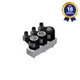 Bloco Manifold Triplo 3/4" NPT com Regulagem 220/240 Vca 2/2 Vias NF Thermoval
