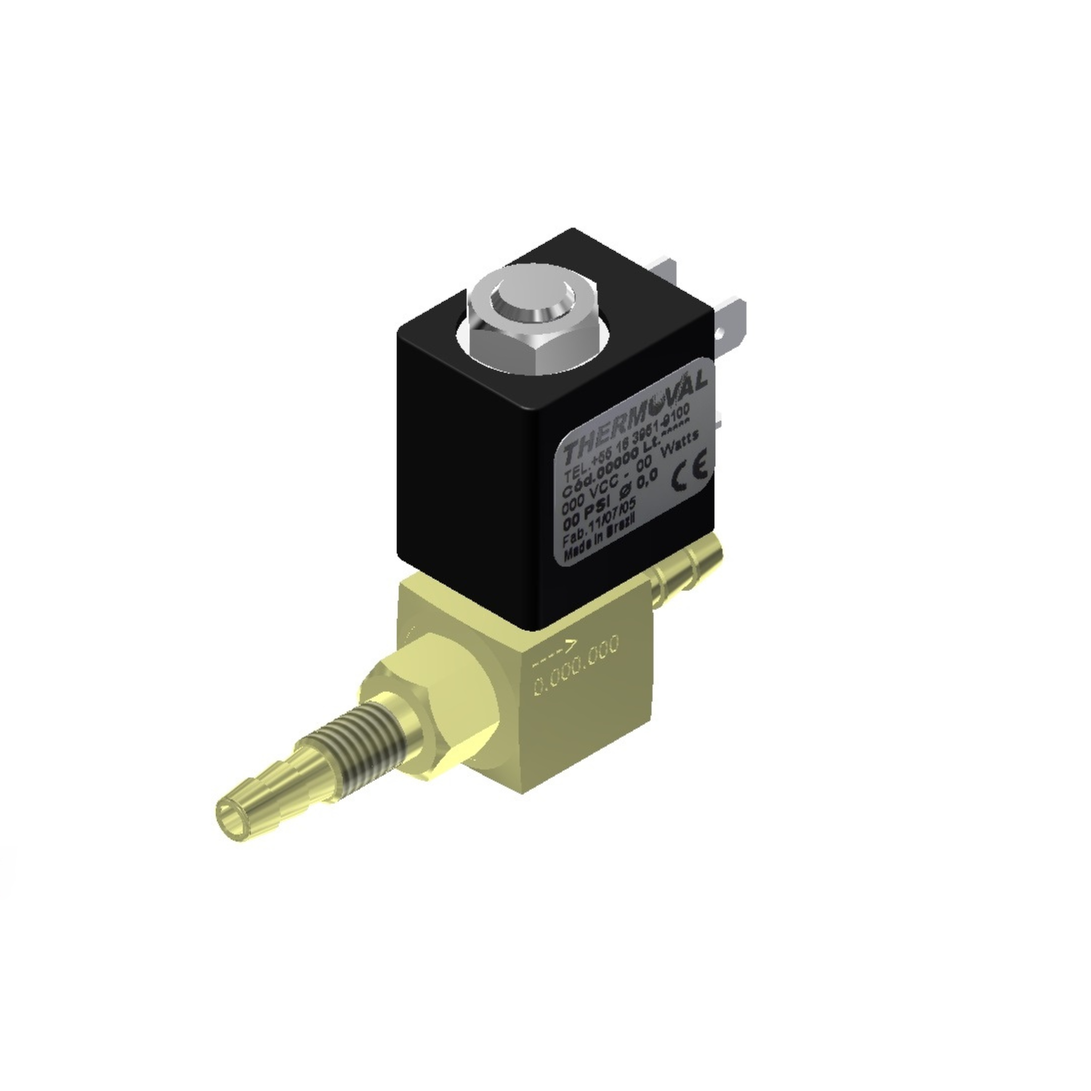 Válvula Solenoide m8x1,25mm com filtrotensão 24v 50/60hz 2/2 vias, nf, para linha máquina de solda, compativel para equipamentos bambozzi e barbosa solda