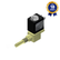 Válvula Solenoide 2/2 Vias M10 x 1 5 mm NF com Filtro 24 Vca 15 W Thermoval