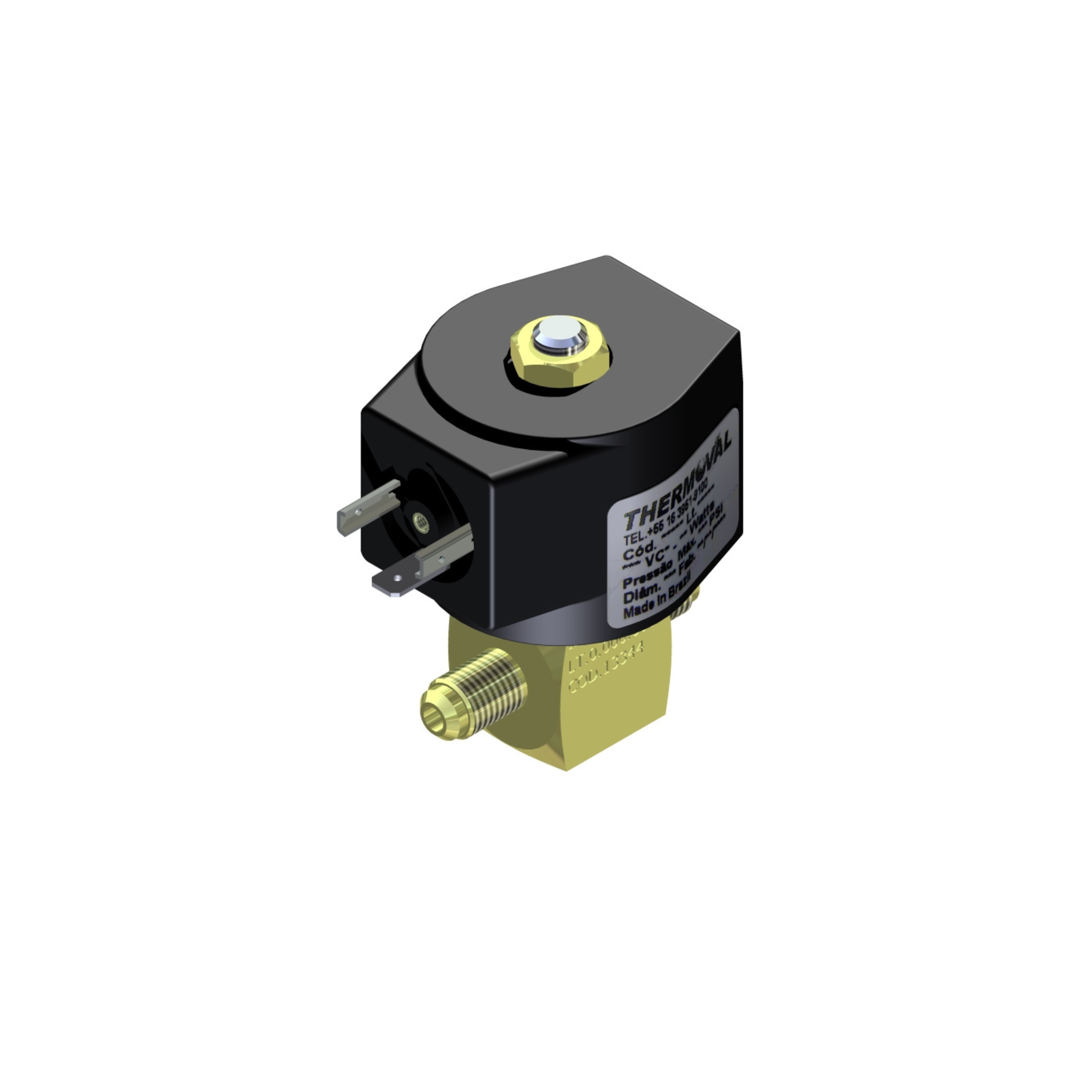 Válvula Solenoide 7/16"unf, tensão 24vcc, 2 vias, nf, linha refrigeração