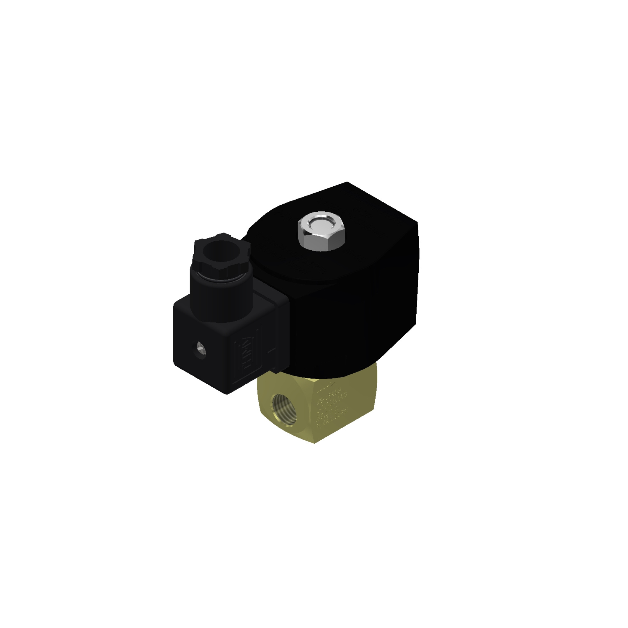 Válvula Solenoide 1/4"npt, tensão 110/127vca, 50/60hz, 2/2 vias, nf, linha industrial, baixa pressão 80psi