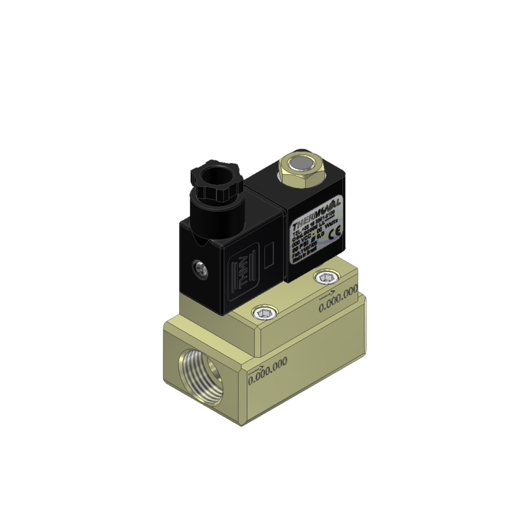 Válvula Solenoide 1/2? bsp tensão 24vcc 2/2 vias, nf, para linha de maquinas de corte e solda, compativel para equipametos oxipira