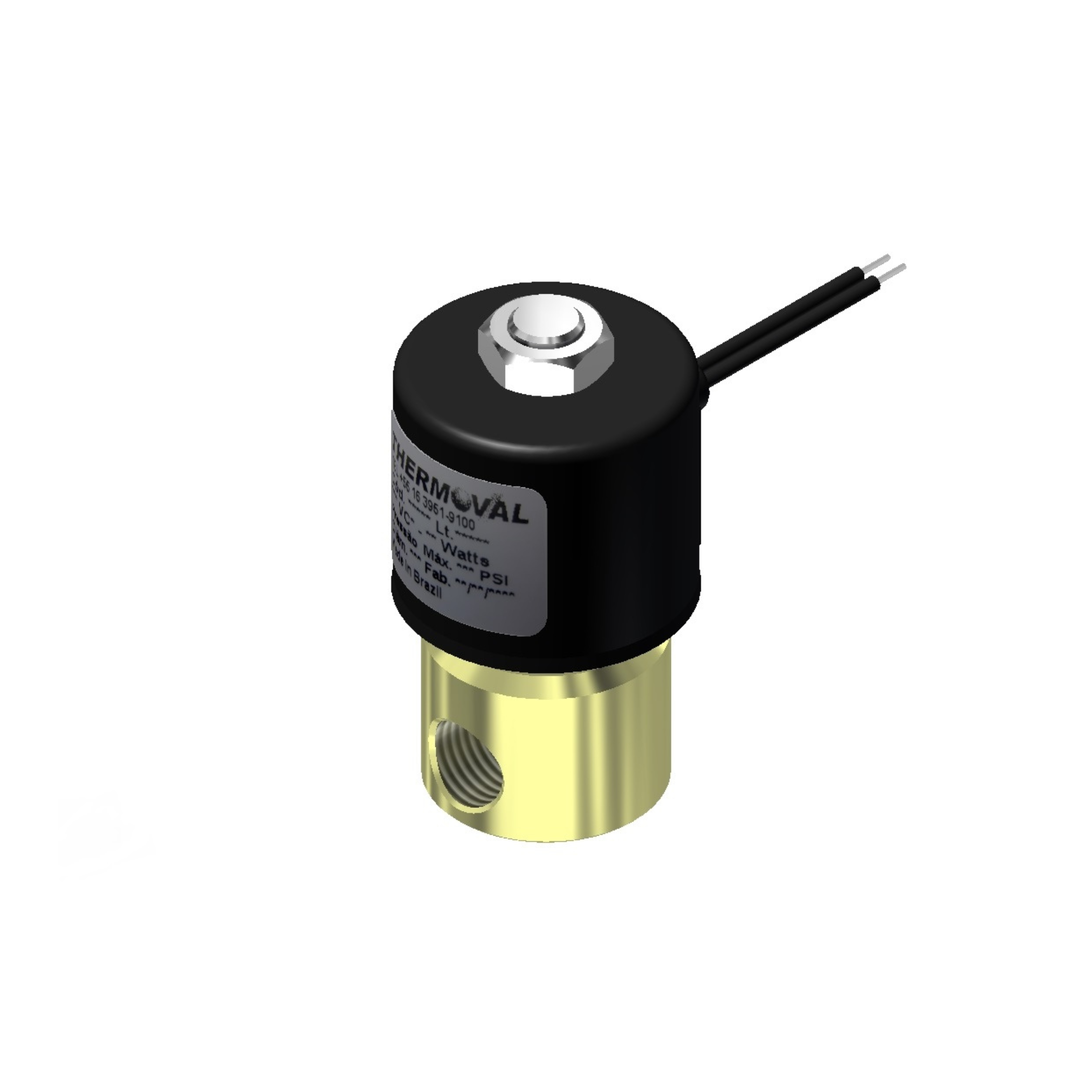Válvula Solenoide 1/4? npt tensão 24vcc 2/2 vias, nf, para linha de maquina de solda e corte