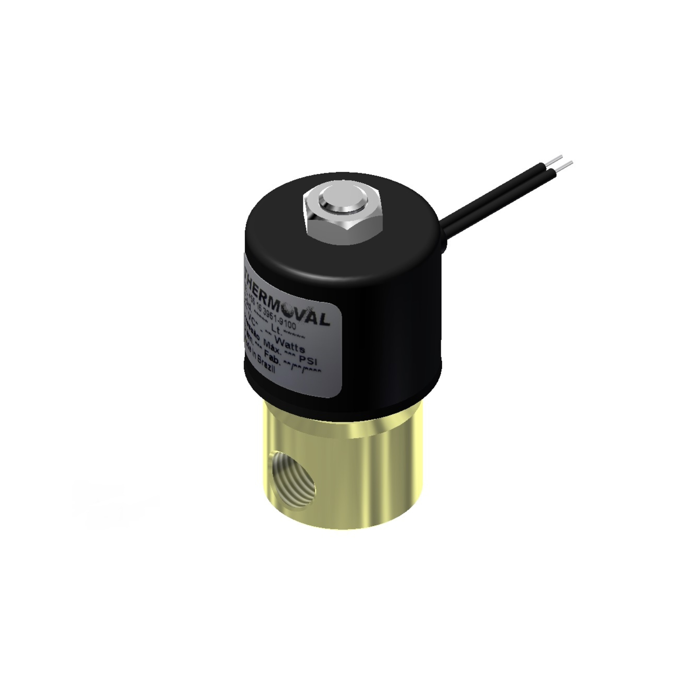 Válvula solenoife 2vias nf rosca 1/4" npt tensão 220/240v 50/60hz, para linha lareiras e linha de fornos panificação