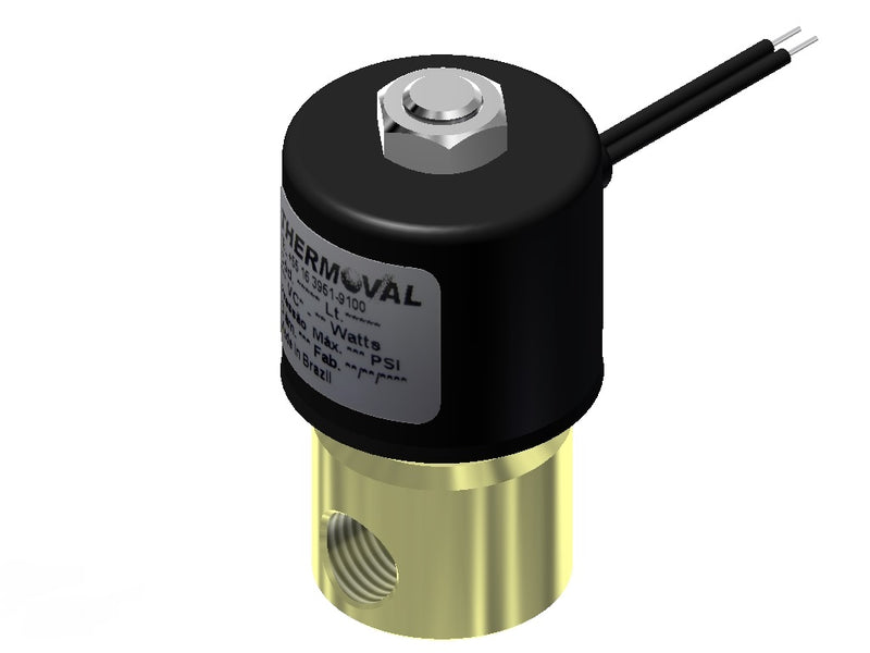 Válvula Solenoide 2Vias NF Rosca 1/4" NPT Tensão 220/240V 50/60Hz, para linha lareiras e Linha de Fornos Panificação