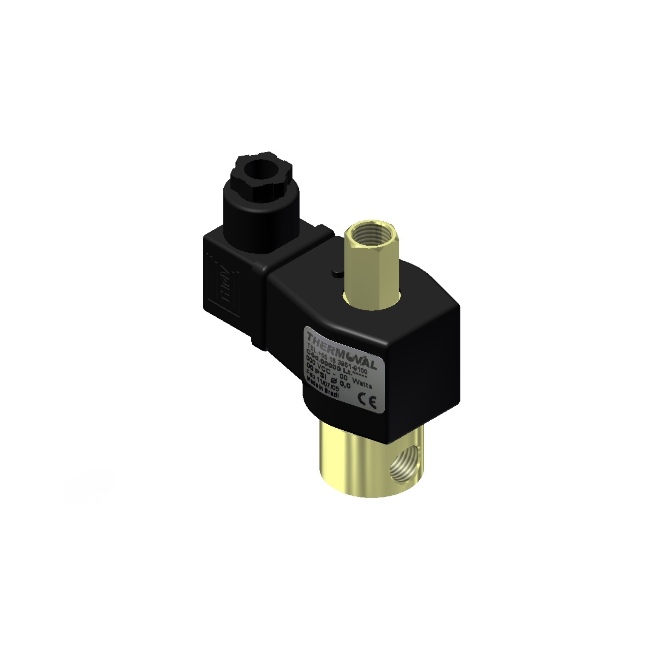 Válvula Solenoide 1/4" npt tensão 220/240v 50/60hz 3/2 vias, nf, para linha industrial, compativel para equipamentos delta vapor vetor