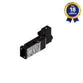 Válvula Pneumática 5/2 Vias 1/4" BSP 12 Vcc Solenoide Simples Thermoval