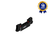 Válvula Pneumática 5/2 Vias Duplo Solenoide 1/4" BSP 12 Vcc Thermoval