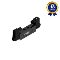 Válvula Pneumática 5/2 Vias Duplo Solenoide 1/4" BSP 24 Vca Thermoval