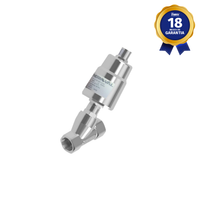 Válvula Angular 3/4" BSP Inox 2 Vias NF Acionamento Pneumático Thermoval