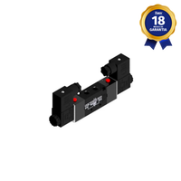 Válvula Pneumática 5/2 Vias Duplo Solenoide 1/8" BSP 24 Vcc Thermoval