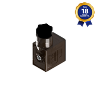 Conector Din 43650B com LED para Bobina Solenoide Thermoval DC