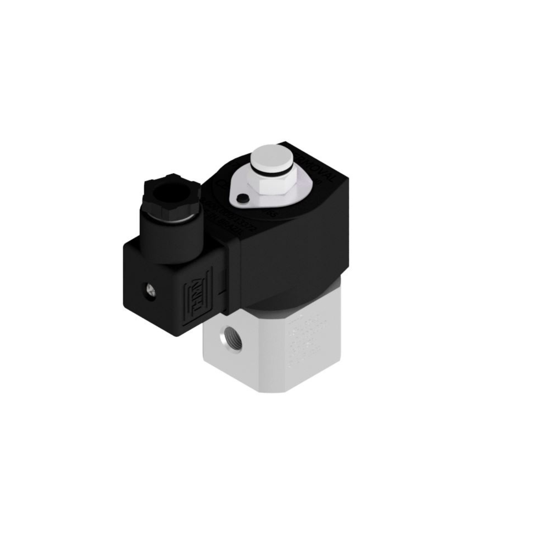 Válvula solenoide 3 vias nf  tensão 12 vcc  rosca 1/8"npt válvula basculante e transbordo