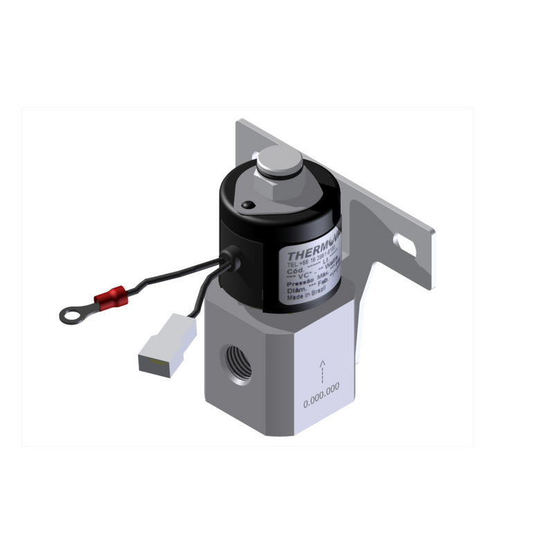 Solenoide 3 Vias 12V 1/4 NPT Tampa Lateral | Basculamento | Tomada de Força | Freio Motor Buzina