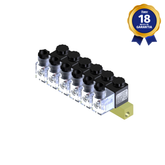 Bloco Manifold Sêxtuplo 3/2 Vias NF 1/8" NPT 24 Vcc Thermoval