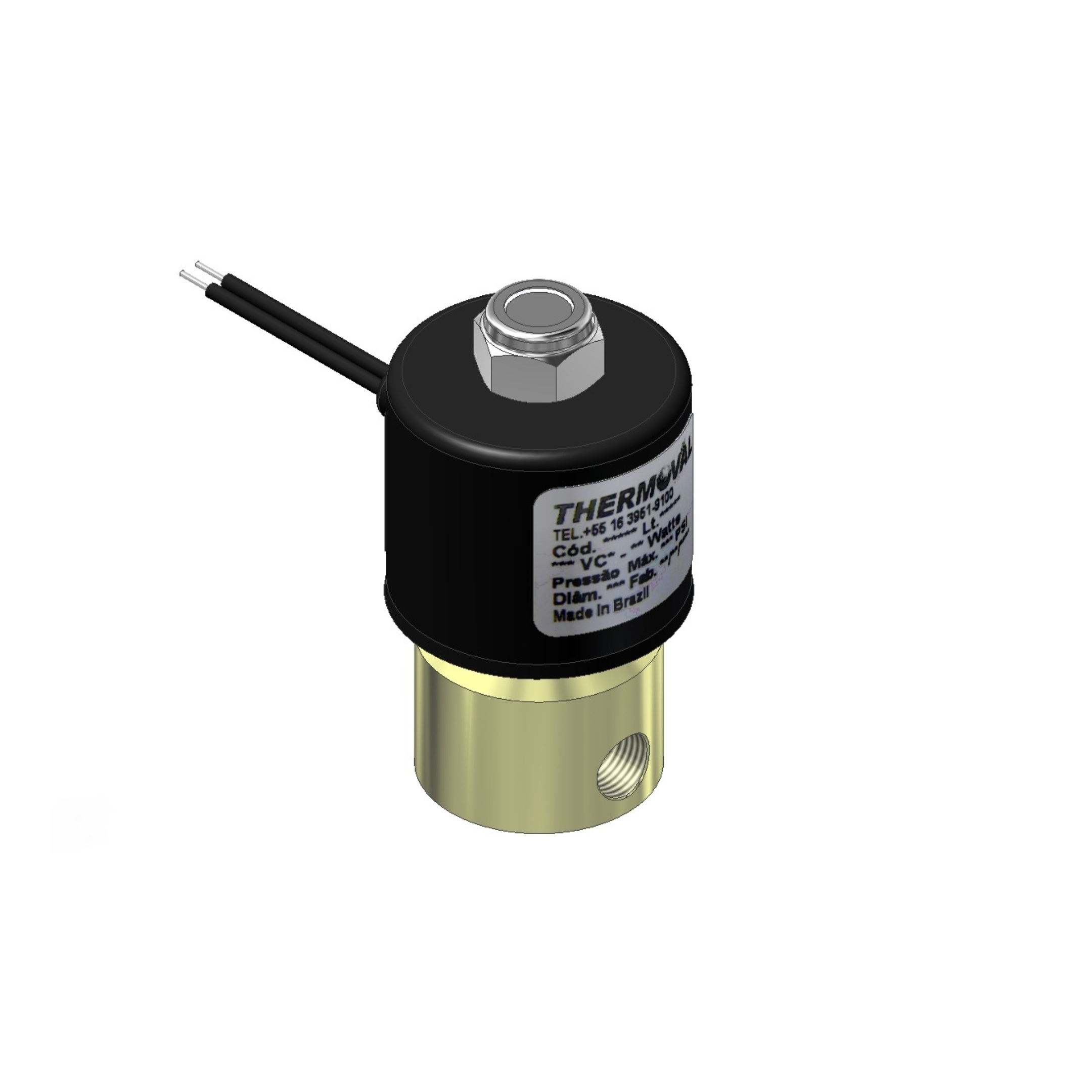 Válvula Solenoide 1/8" npt tensão 220/240v 50/60hz 2/2 vias, nf, linha de fornos de panificação, compativel com equipamentos venancio, progas, tedesco e bimg