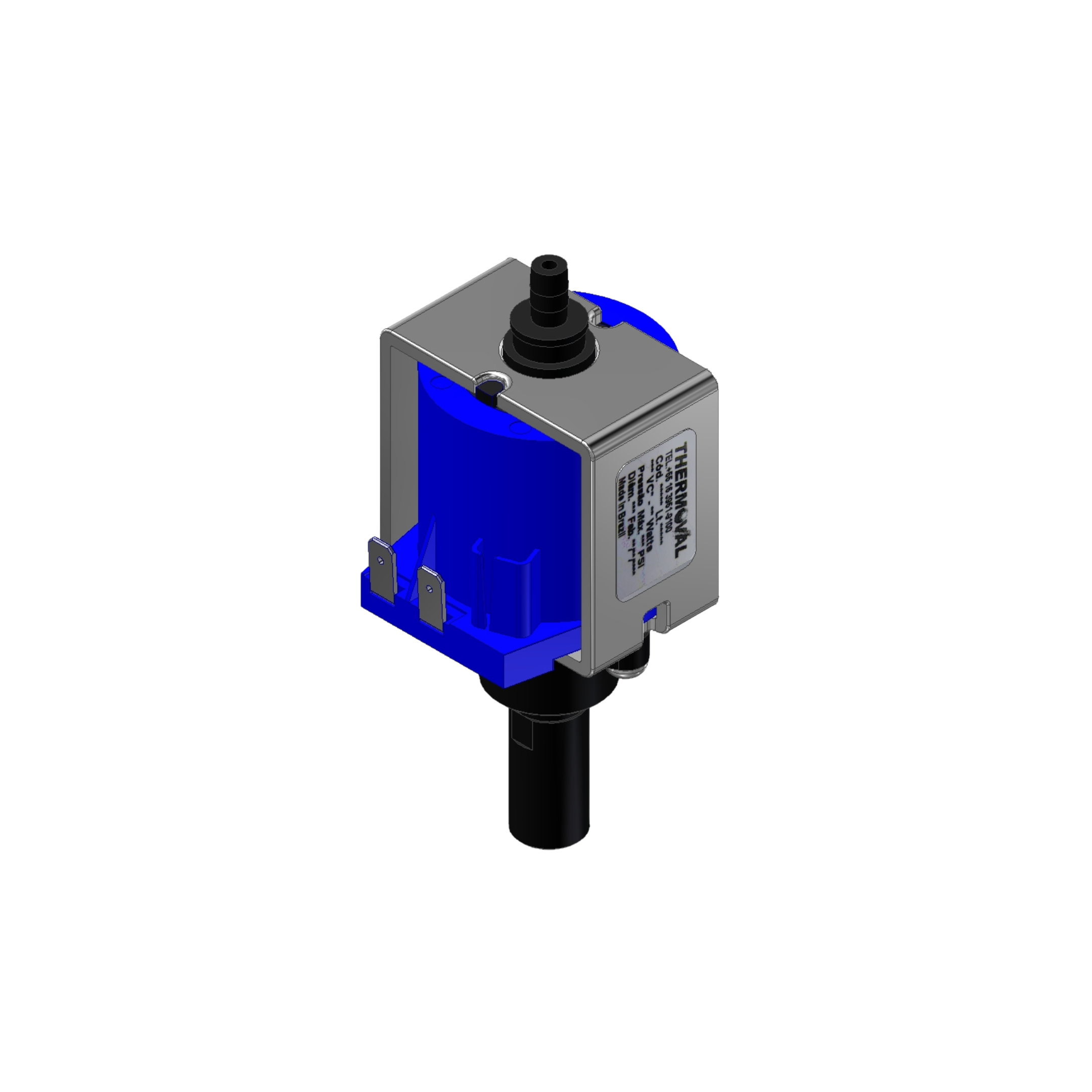 Bomba Solenoide Espigão 5mm tensão 110/240v 50/60hz 2/2 vias linha odonto, maquina de café, compativel com equipamentos cristofolli, farat, aquagel e evolutec