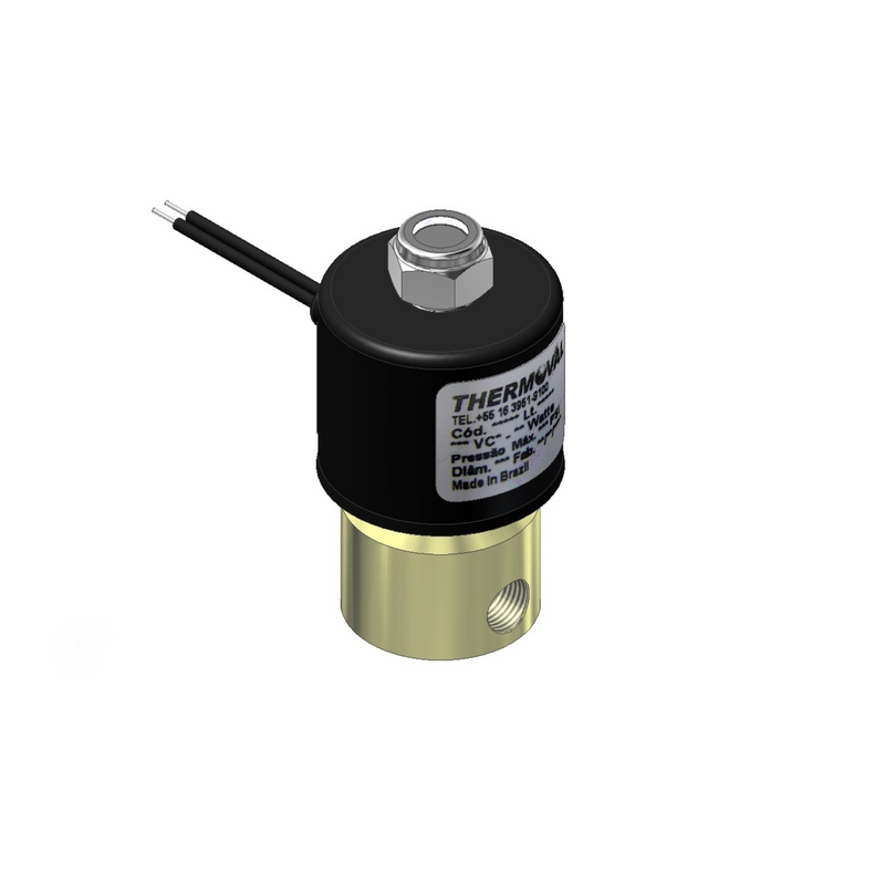 Válvula Solenoide 2 Vias NF Rosca 1/8"NPT Tensão 110/127V 50/60hz Linha Fornos Panificação