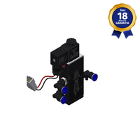 Válvula Pneumática 5/2 Vias Simples Solenoide Cotovelo Engate Rápido 6 mm 12 Vcc Thermoval