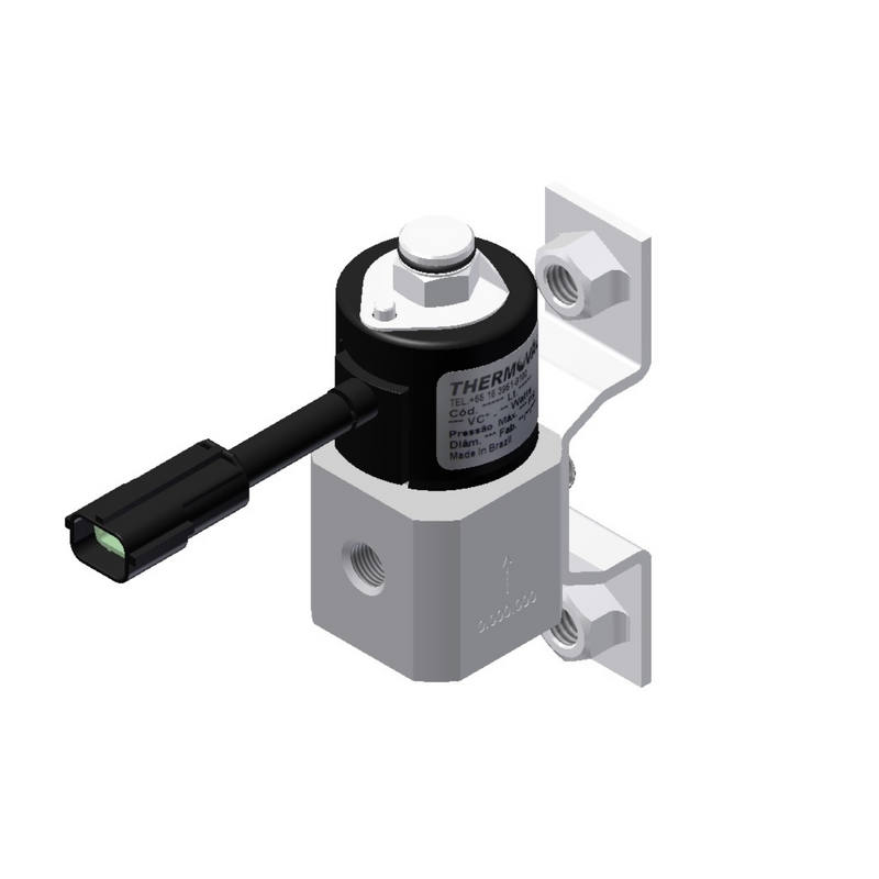 Válvula Solenoide 3 Vias 24V M10x1 Freio Motor Cabo +1cm