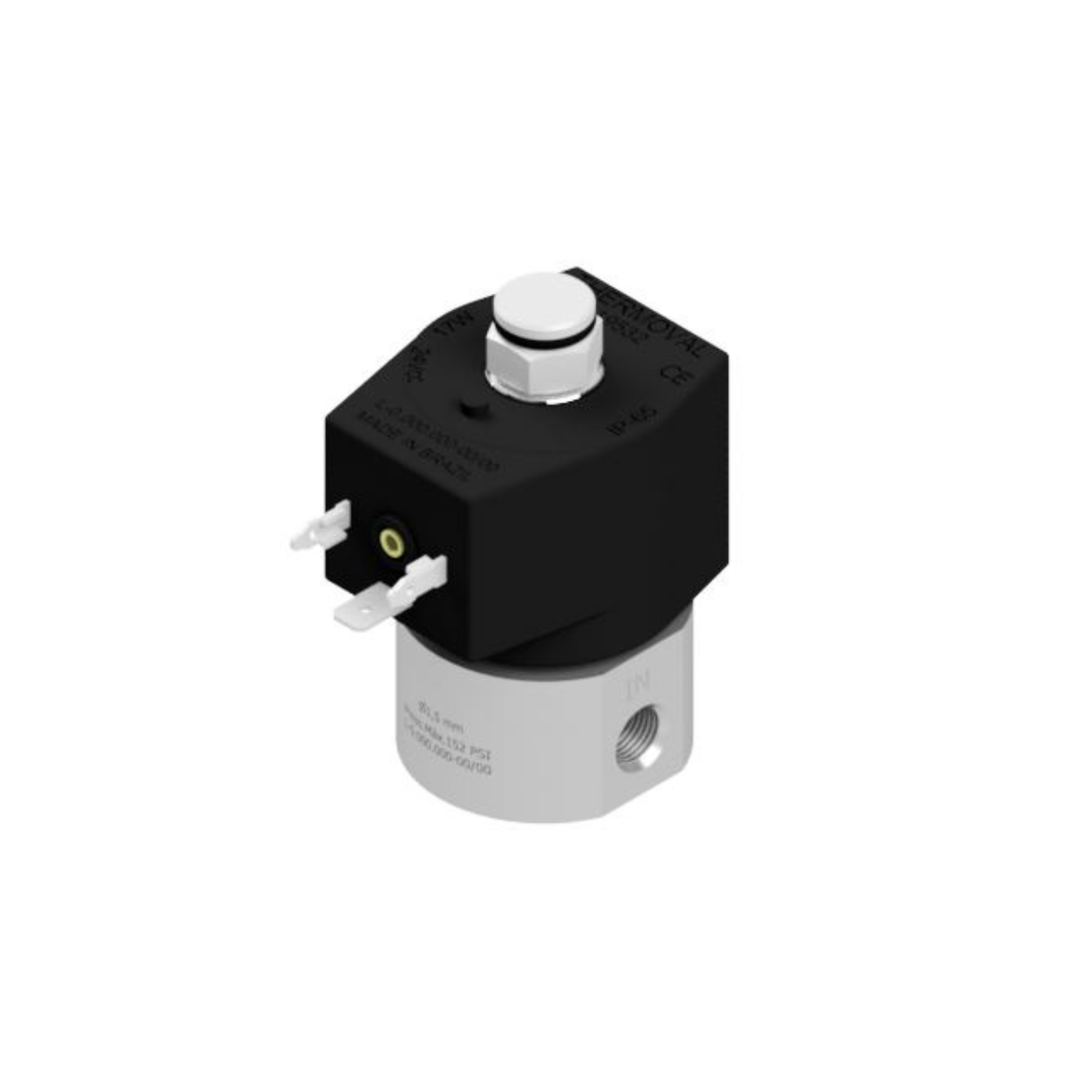 Válvula solenoide 3 vias nf  tensão 24 vcc  rosca 1/8"npt linha automotiva aplicação freio motor, ford, vw, man