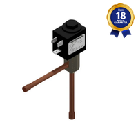 Válvula Solenoide 1/4" 2/2 Vias NF 90° 220 Vca para Refrigeração Thermoval