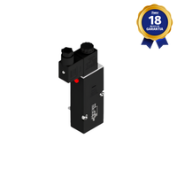 Válvula Pneumática 5/2 Vias Simples Solenoide 1/4" NPT Namur 220/240 Vca Thermoval