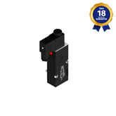 Válvula Pneumática 5/2 Vias Simples Solenoide NF Namur 1/4" NPT 24 Vca Thermoval